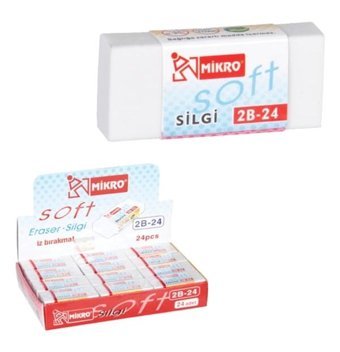 Mikro 2B Orta Boy Beyaz Silgi
