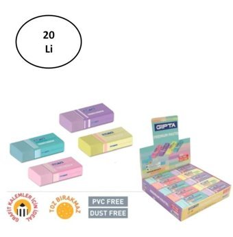 Gıpta Premium Dust Free Büyük Boy Çok Renkli Silgi