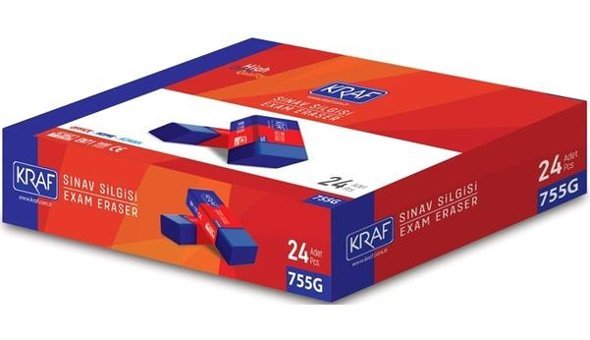 Kraf 755G Küçük Boy Mavi Sınav Silgi
