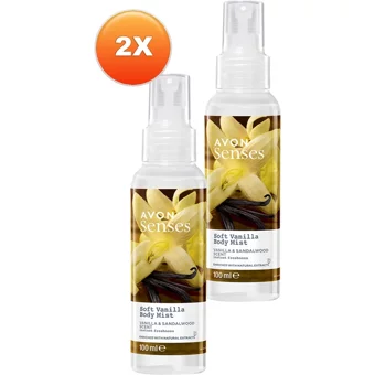 Avon Soft Vanilla Vanilya-Sandal Ağacı Kadın Vücut Spreyi 2x100 ml