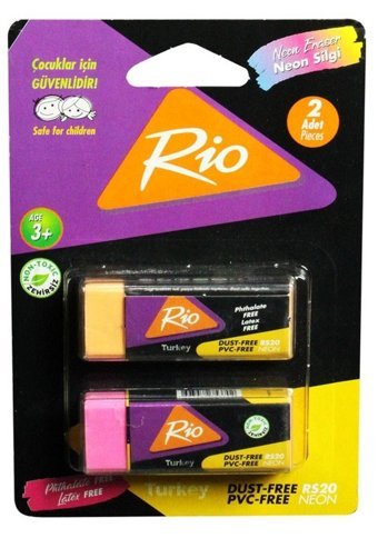 Rio RS20 Neon Büyük Boy Çok Renkli Silgi
