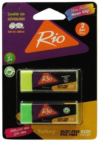Rio RS20 Neon Büyük Boy Çok Renkli Silgi