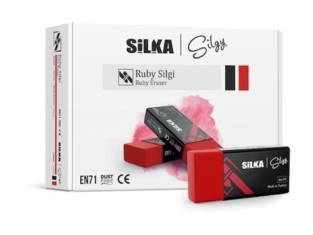 Silka ART-59 Orta Boy Kırmızı Sınav Silgi