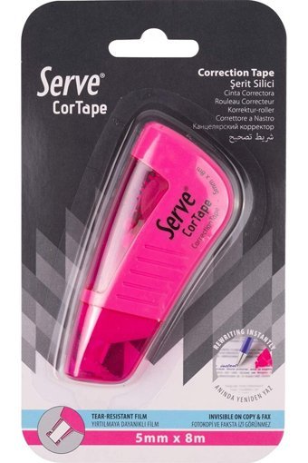 Serve Pembe Tekli Şerit Daksil