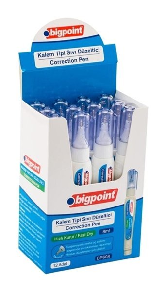 Bigpoint Beyaz 12'li Kalem-Sıvı Daksil