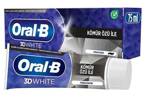 Oral-B Pro 3D White Kömürlü Florürlü Diş Macunu 75 ml