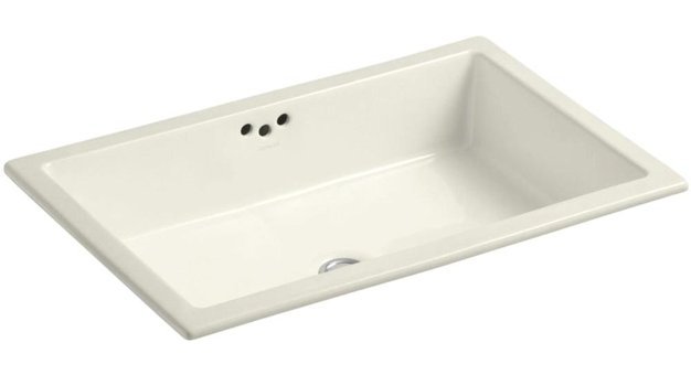 Kohler Kathryn Klasik Tekli 60 cm Seramik Tezgah Altı Dikdörtgen Lavabo Beyaz