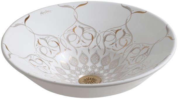 Kohler Caravan Persia Vintage Tekli 43 cm Seramik Tezgah Üstü Oval Lavabo Beyaz