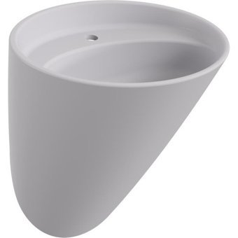 Bocchi 1083-006-0126 Klasik Tekli Seramik Tezgah Üstü Yuvarlak Lavabo Mat Gri