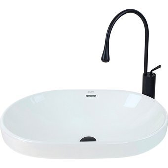 Pure Concept Klasik Tekli Tezgah Üstü Oval Lavabo Beyaz