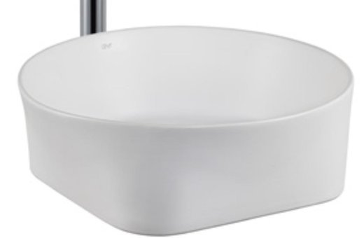 Lena E-W1050MB Klasik Tekli Porselen Tezgah Üstü Yuvarlak Lavabo Beyaz