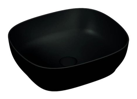 Vitra 5994b483-0016 Klasik Tekli 45 cm Seramik Tezgah Üstü Çanak Lavabo Mat Siyah