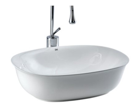 Lena EH-4600 Klasik Tekli Tezgah Üstü Oval Lavabo Beyaz