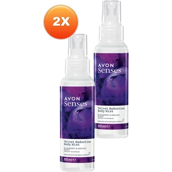 Avon Velvet Seduction Yaban Mersini-Orkide Kadın Vücut Spreyi 2x100 ml