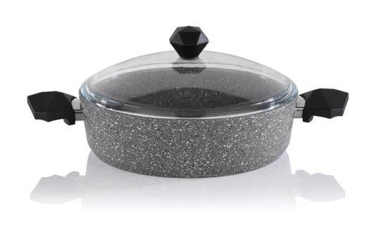 Schafer Cory Cam Kapaklı Granit 26 cm Karnıyarık Tenceresi