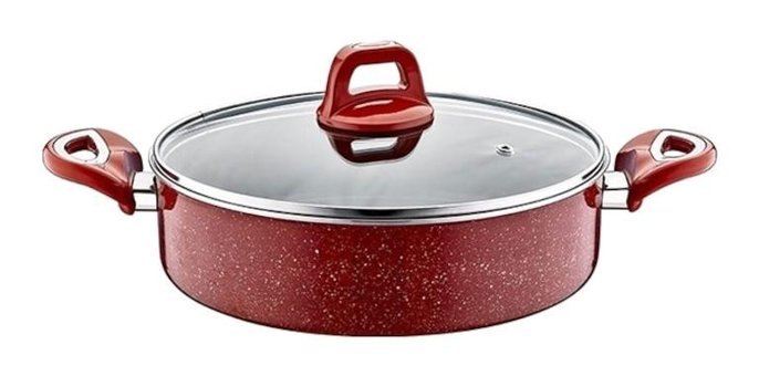 Kahramanlar Kiremit Cam Kapaklı Granit 20 cm Karnıyarık Tenceresi