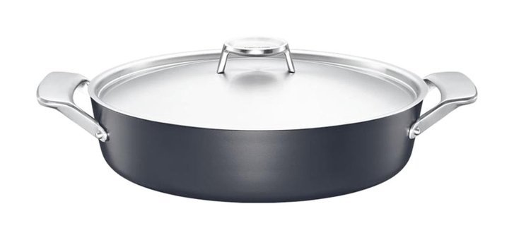 Fiskars Taiten Cam Kapaklı Alüminyum 28 cm Karnıyarık Tenceresi