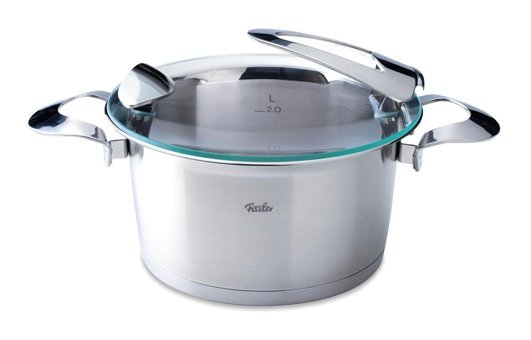 Fissler Solea İndüksiyonlu Cam Kapaklı Çelik 24 cm Derin Tencere