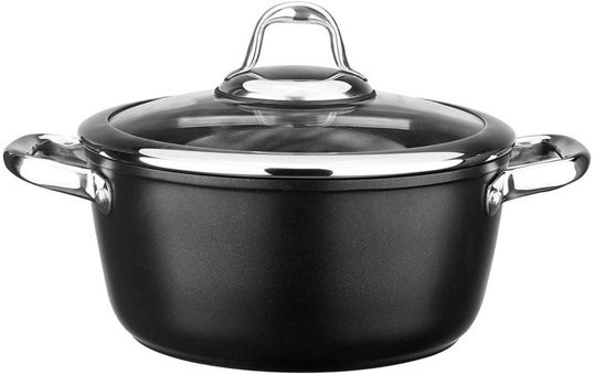 Leggno Mst2828dt24bk Cam Kapaklı Titanyum 24 cm Karnıyarık Tenceresi