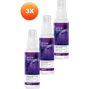 Avon Velvet Seduction Yaban Mersini-Orkide Kadın Vücut Spreyi 3x100 ml