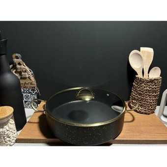 Bena Life Life Cam Kapaklı Granit 28 cm Karnıyarık Tenceresi