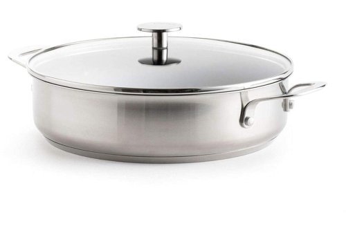 Kitchenaid 3 Katlı İndüksiyonlu Cam Kapaklı Çelik 26 cm Karnıyarık Tenceresi