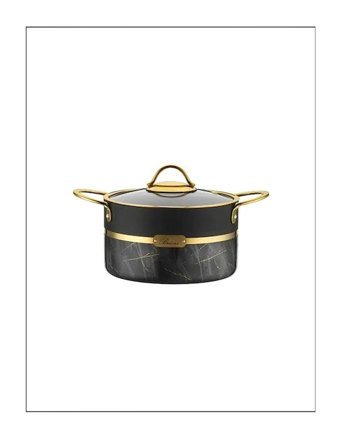Brioni SLS-132 Selection Plus Cam Kapaklı Granit 24 cm Derin Tencere