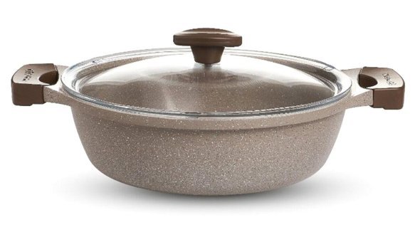 Thermoad Graneu Cam Kapaklı Döküm 26 cm Karnıyarık Tenceresi