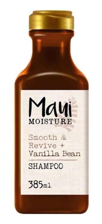 Maui Moisture Vanilla Bean Onarıcı Arındırıcı Tüm Saçlar İçin Tuzsuz Sülfatsız Kukui Fındık Yağı Parabensiz Standart Kadın Şampuan 385 ml