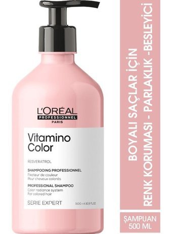 L'oréal Paris Expert Vitamino Renk Koruyucu-Nemlendirici Arındırıcı Boyalı Saçlar İçin Sülfatsız Keratin Standart Kadın Şampuan 500 ml
