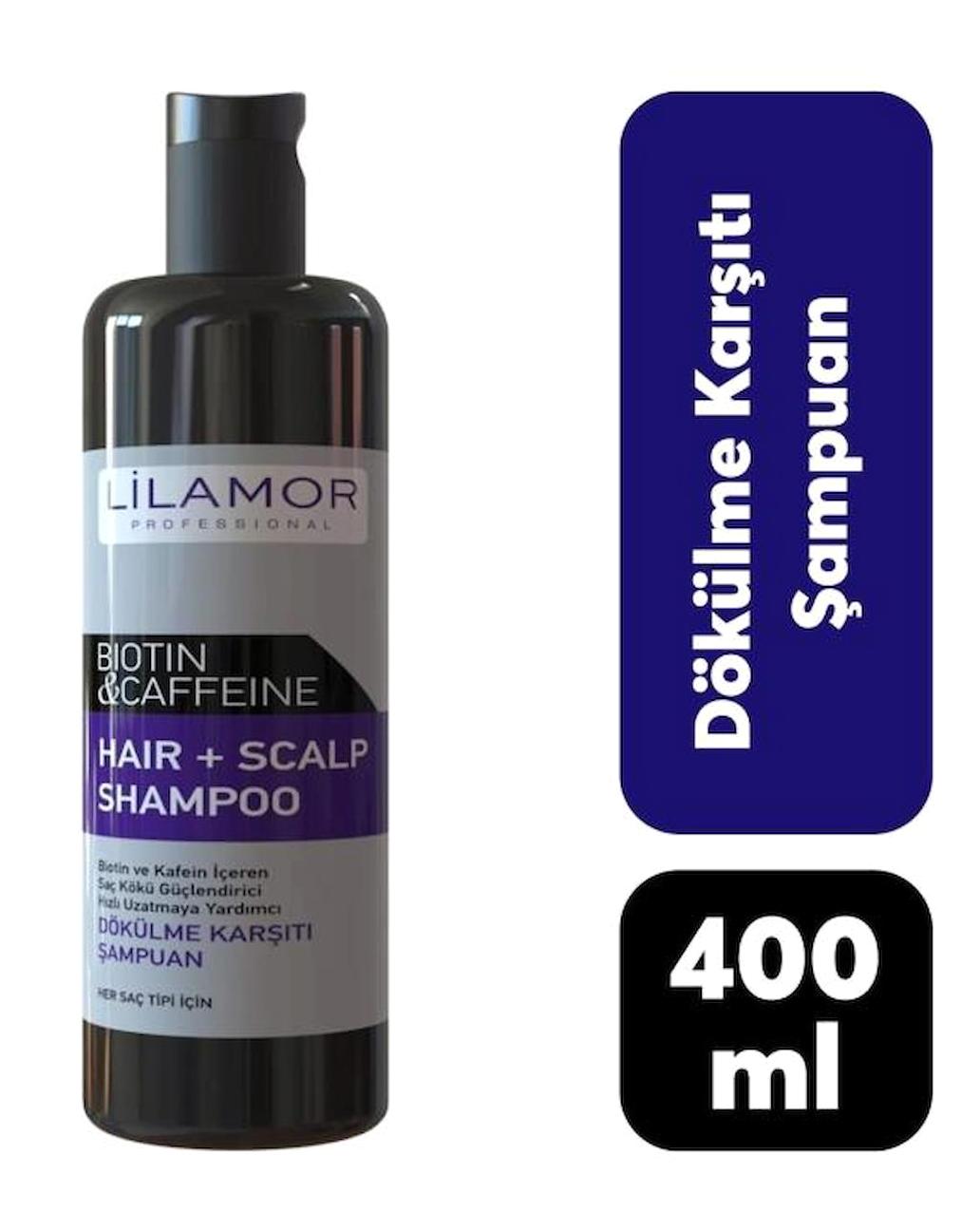Lilamor Biotin ve Kafein Besleyici Tüm Saçlar İçin Biotin-Kafein Standart Unisex Şampuan 400 ml