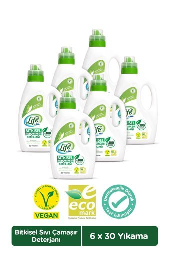 Life By Fakir Hipoalerjenik Organik Bitkisel 6x1.5 kg Sıvı Bebek Deterjanı