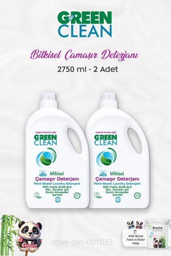 Green Clean Rosie Tüm Renkler İçin 110 Yıkama Sıvı Deterjan 2x2.7 lt