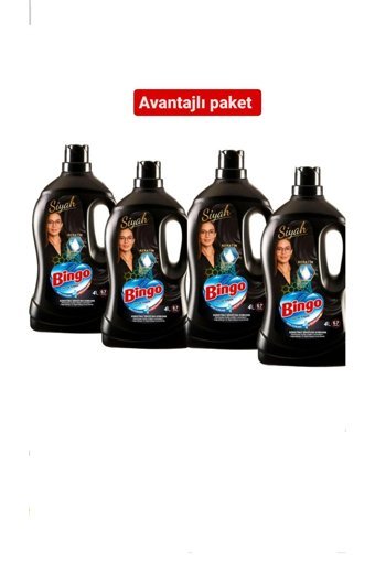 Bingo Keratin Siyahlar İçin 268 Yıkama Sıvı Deterjan 4x4 lt