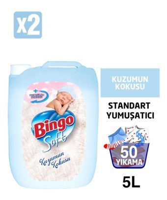 Bingo Soft Normal Kuzumun Kokusu 50 Yıkama Yumuşatıcı 2x5 lt