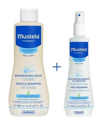 Mustela Göz Yakmayan Hipoalerjenik Yenidoğan Hassas Ciltler İçin Zeytinyağı Bebek Şampuanı 500 ml