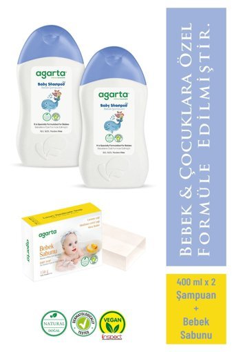 Agarta Göz Yakmayan Yenidoğan Tüm Cilt Tipleri İçin Bebek Şampuanı 800 ml