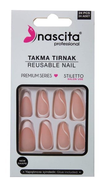 Nascita 204 Pembe Uzun 8'li El Takma Tırnak