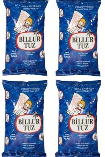 Billur İyotlu Toz Deniz Tuzu Paket 4x750 gr