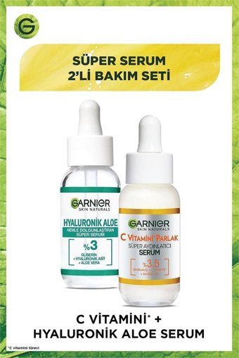 Garnier Set C Vitamini Yaşlanma Karşıtı Kırışıklık Karşıtı Jel Yüz Serumu 2x30 ml