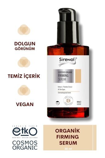 Sirenol Organik Kolajenli Retinollü Canlandırıcı Jel Yüz Serumu 30 ml