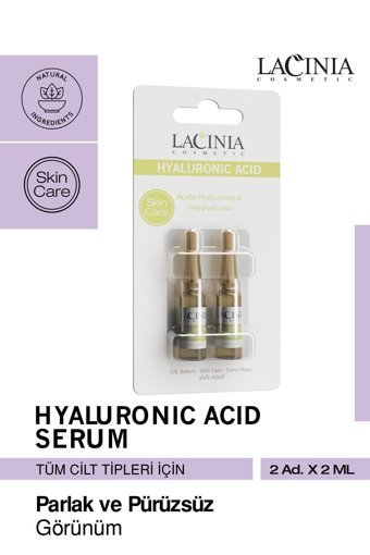 Lacinia Yüz Dolgunlaştıran Canlandırıcı Yaşlanma Karşıtı Kırışıklık Karşıtı Ampul Yüz Serumu 2x10 ml