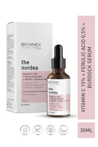 Bionnex The Nordea C Vitaminli Retinollü Canlandırıcı Yaşlanma Karşıtı Kırışıklık Karşıtı Jel Yüz Serumu 30 ml