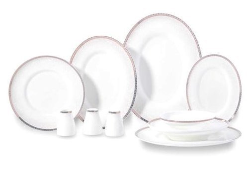 Korkmaz Bella Collection A8167 60 Parça 12 Kişilik Desenli Porselen Yuvarlak Yemek Takımı