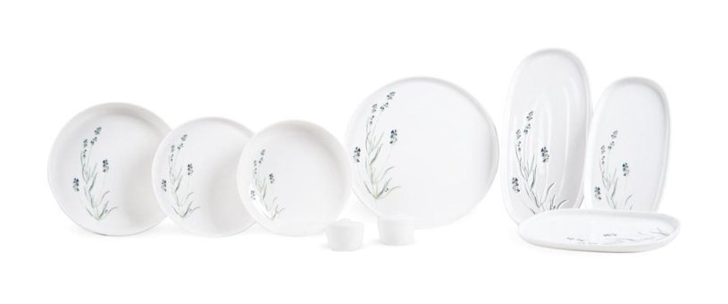 Leggno Botanical Lavender 55 Parça 12 Kişilik Desenli Porselen Yuvarlak Yemek Takımı