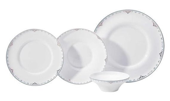 Korkmaz Bella Collection A8166 60 Parça 12 Kişilik Desenli Porselen Yuvarlak Yemek Takımı