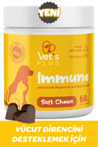 Vet's Plus Multivitamini Bağışıklık Güçlendirici Kedi Vitamini Tablet 60 Adet