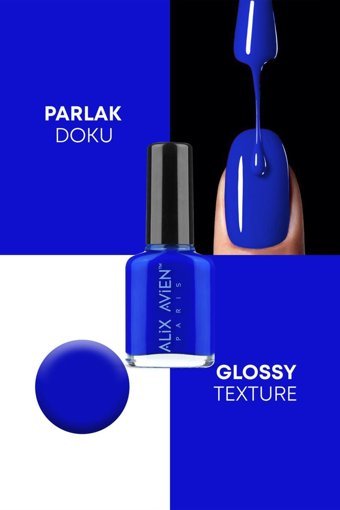 Alix Avien 24 Koyu Mavi Parlak Kalıcı Oje