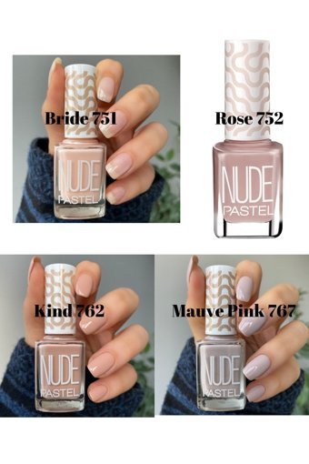 Pastel 751 - 752 - 762 - 767 Karışık Parlak Oje