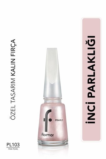 Flormar PL103 Pembe Sedefli Simli Oje